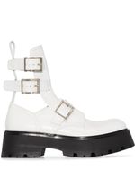 Alexander McQueen bottes à boucles - Blanc