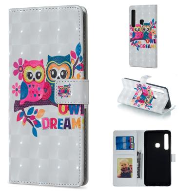 Liefhebbers Owl patroon horizontale Flip lederen Case voor Galaxy A9 (2018) met houder & kaartsleuven & fotolijstjes & portemonnee