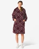 HEMA Nijntje damesnachthemd fleece bordeauxrood (bordeauxrood)