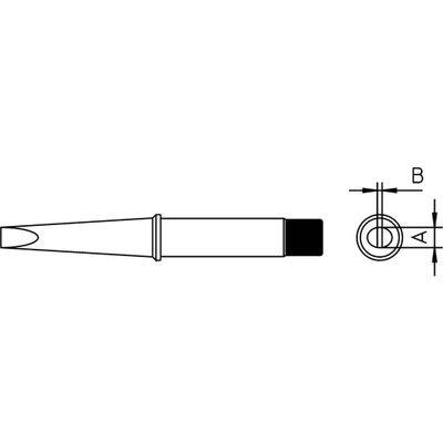Weller 4CT6E7-1 Soldeerpunt Beitelvorm, recht Grootte soldeerpunt 7 mm Inhoud: 1 stuk(s)