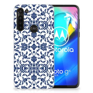 Motorola Moto G8 Power TPU Case Flower Blue