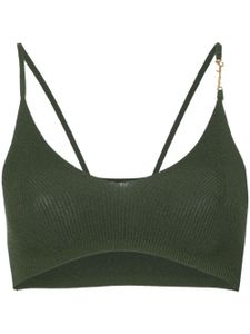 Jacquemus bralette La Bandeau Pralu en maille - Vert