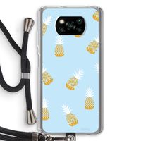 Ananasjes: Xiaomi Poco X3 Pro Transparant Hoesje met koord