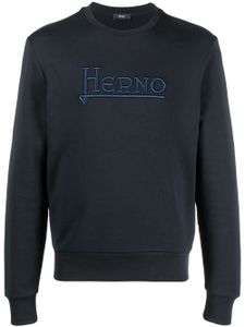 Herno sweat à logo brodé - Bleu