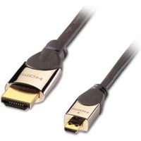 Lindy CROMO, HDMI - Micro HDMI, 1m HDMI kabel HDMI Type A (Standaard) HDMI Type D (Micro) Zwart, Zilver - thumbnail