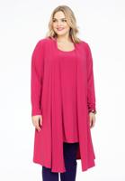 Yoek Cardigan pleated | Roze | Maat 58/60