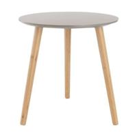 Lisomme Esma Ronde Houten Bijzettafel Ø 40 cm - Grijs