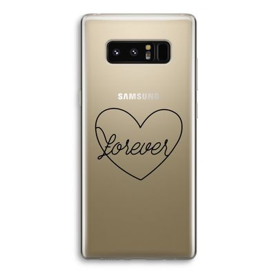 Forever heart black: Samsung Galaxy Note 8 Transparant Hoesje