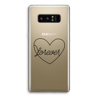 Forever heart black: Samsung Galaxy Note 8 Transparant Hoesje