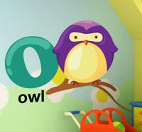 sticker alfabet letter o