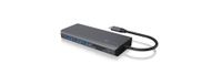 ICY BOX IB-DK4070-CPD Bedraad USB 3.2 Gen 1 (3.1 Gen 1) Type-C Antraciet, Zwart - thumbnail