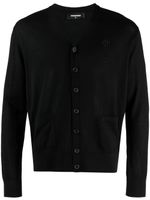 DSQUARED2 cardigan en laine vierge - Noir - thumbnail