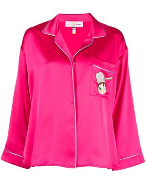 Mira Mikati haut de pyjama à broderies - Rose