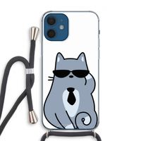 Cool cat: iPhone 12 Transparant Hoesje met koord
