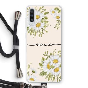 Daisies: Samsung Galaxy A70 Transparant Hoesje met koord