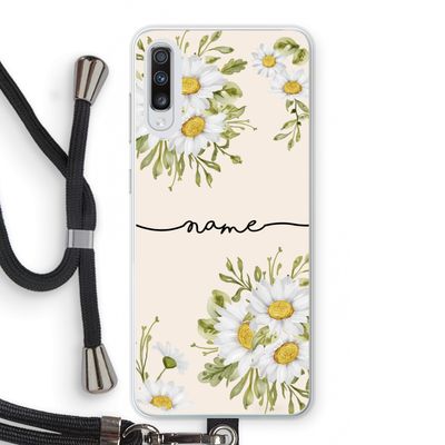 Daisies: Samsung Galaxy A70 Transparant Hoesje met koord
