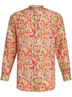 ETRO chemise boutonnée à fleurs - Rouge - thumbnail