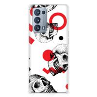 Silicone Back Case OPPO Reno 6 Pro Plus 5G Skull Red