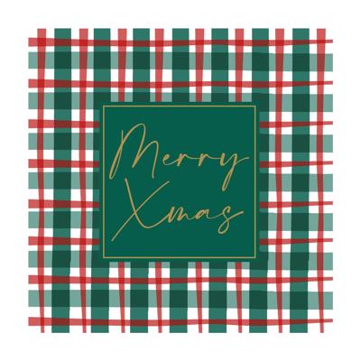 Duni Servetten Xmas Check 24x24cm