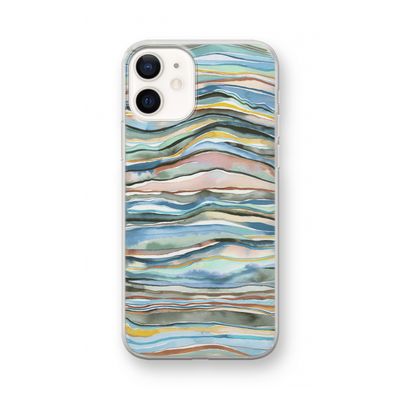 Watercolor Agate: iPhone 12 mini Transparant Hoesje