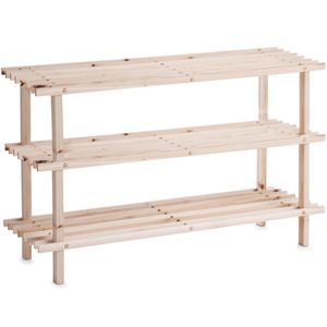 Houten schoenenkast/schoenenrek 3-laags 80 cm   -