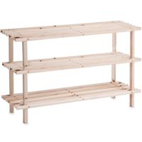 Houten schoenenkast/schoenenrek 3-laags 80 cm   - - thumbnail