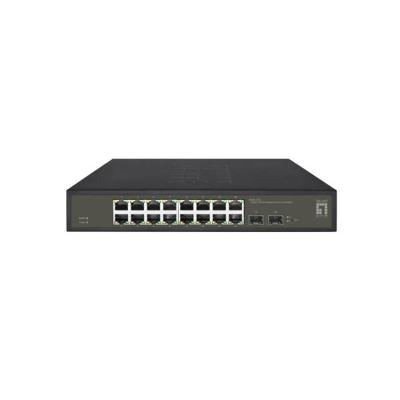 LevelOne ges-2118 hilbert 18-port smart lite managed l2 switch, 16x rj45 gigabit, 2x sfp, 1000 mbps