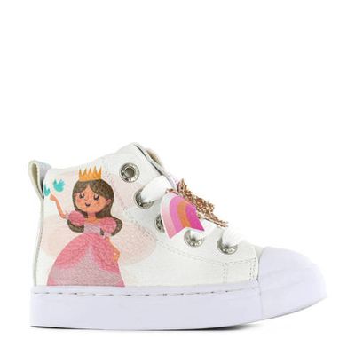 Shoesme SH21S006-E leren sneakers met princes wit Shoesme SH21S006-E leren sneakers met princes wit