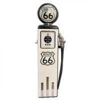 Route 66 8 Ball Benzinepomp Zonder Voet Wit & Zwart Reproductie Route 66 8 Ball Benzinepomp Zonder Voet Wit & Zwart Reproductie