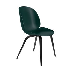 Gubi Beetle eetkamerstoel zwart beuken Dark Green