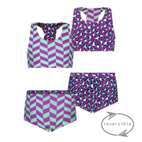 B.Nosy Meisjes reversibel bikini - Anniek - Gleeful AOP