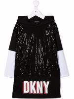 Dkny Kids robe-pull à logo imprimé - Noir - thumbnail