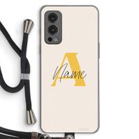 Amber Script: OnePlus Nord 2 5G Transparant Hoesje met koord