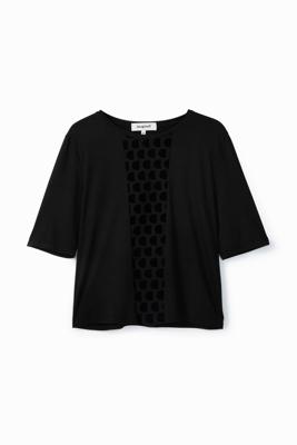 Slim fit T-shirt met monogram - BLACK - M