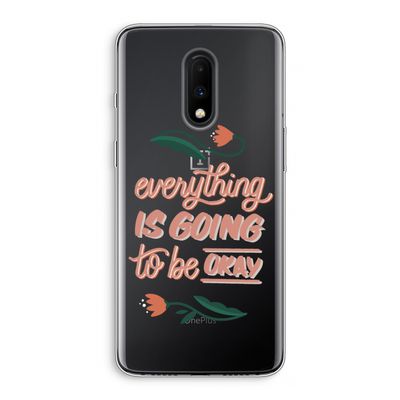 Optimistic flower girl: OnePlus 7 Transparant Hoesje
