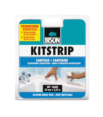 Kitstrip Sanitair Wit Blister 22 mm x 3.35 m - Bison
