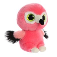 Pluche flamingo knuffel 15 cm   -