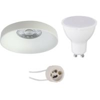 Dimbare LED Inbouwspots GU10 - Mat Wit - 6W - Warm Wit 3000K - Ø82mm