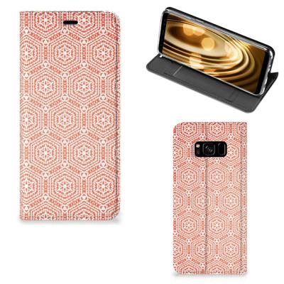 Samsung Galaxy S8 | Hoesje met Magneet | Pattern Orange
