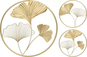 Wanddecoratie | Ginkgo Blad | Goud | Ø43cm