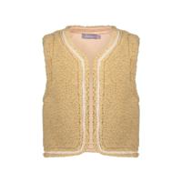 Geisha winter gilet meisjes - zand - zigzag, teddy borduursel Geisha winter gilet meisjes - zand - zigzag, teddy borduursel