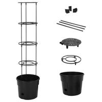 VidaXL Tomatenkweekpot ø29,5x115 cm polypropeen antracietkleurig