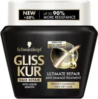 Schwarzkopf Gliss Kur Ultra Repair Haarmasker Voor Intensieve Herstel - 300 ml