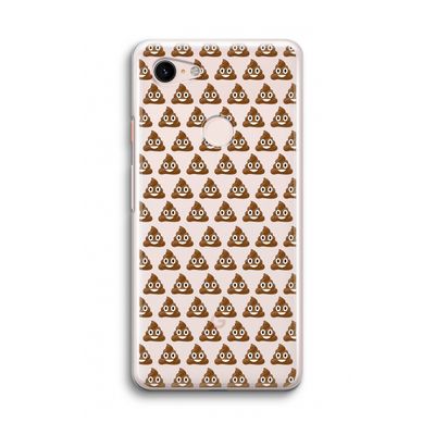 Poop emoji: Google Pixel 3 Transparant Hoesje
