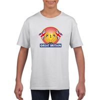 Wit Groot Brittannie/ Engeland supporter kampioen shirt kinderen - thumbnail