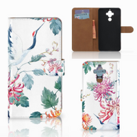 Huawei Mate 9 Telefoonhoesje met Pasjes Bird Flowers - thumbnail