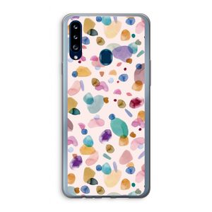 Terrazzo Memphis Pink: Samsung Galaxy A20s Transparant Hoesje
