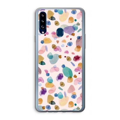 Terrazzo Memphis Pink: Samsung Galaxy A20s Transparant Hoesje