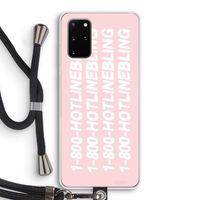 Hotline bling pink: Samsung Galaxy S20 Plus Transparant Hoesje met koord Hotline bling pink: Samsung Galaxy S20 Plus Transparant Hoesje met koord
