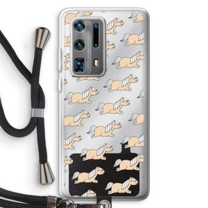 Ponys: Huawei P40 Pro Plus Transparant Hoesje met koord
